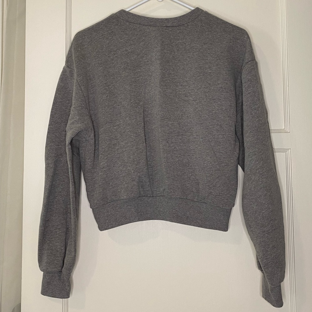 Cropped Crew Neck Sweatshirt
